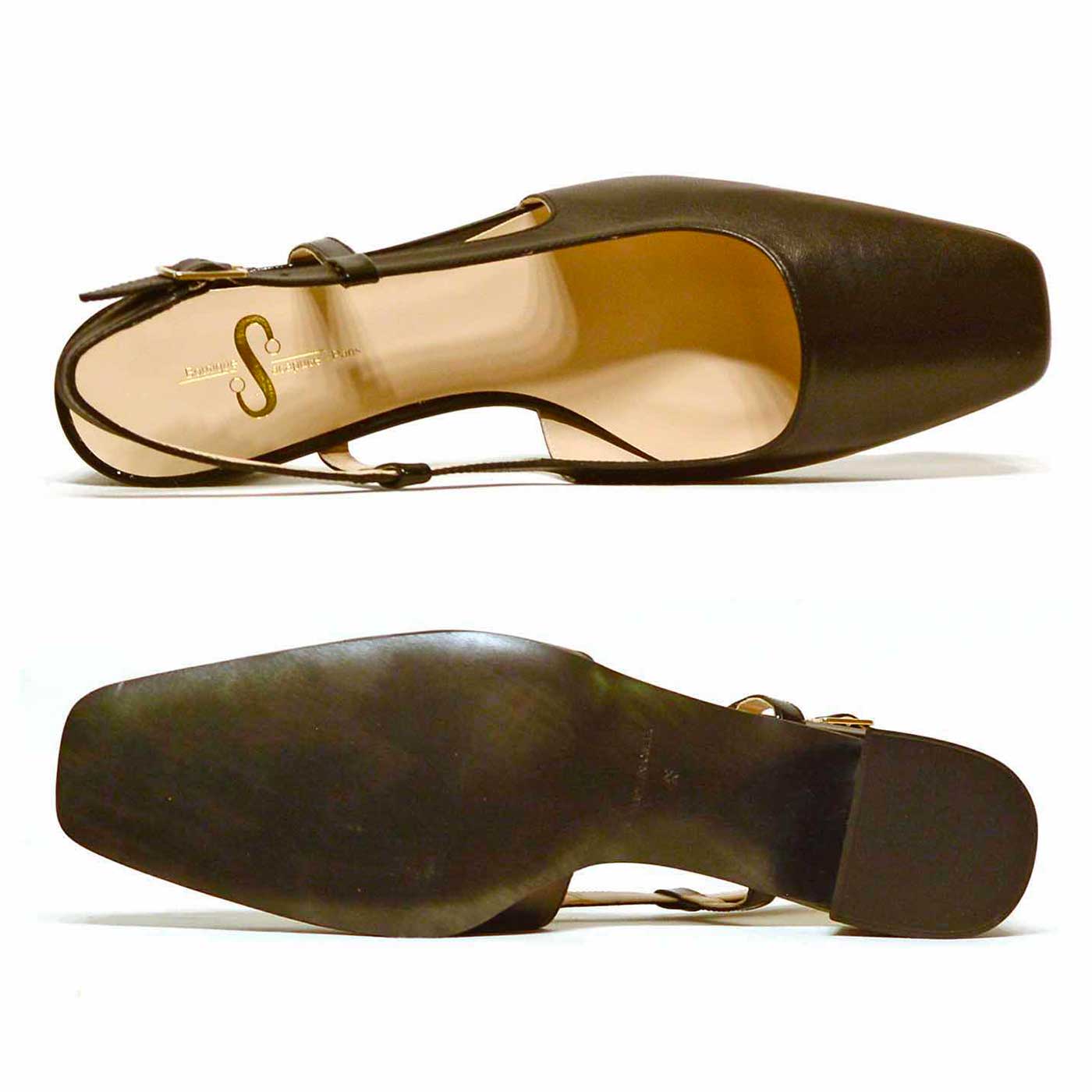 Damenschuhe Sandalen in Übergrößen Schwarz Glattleder