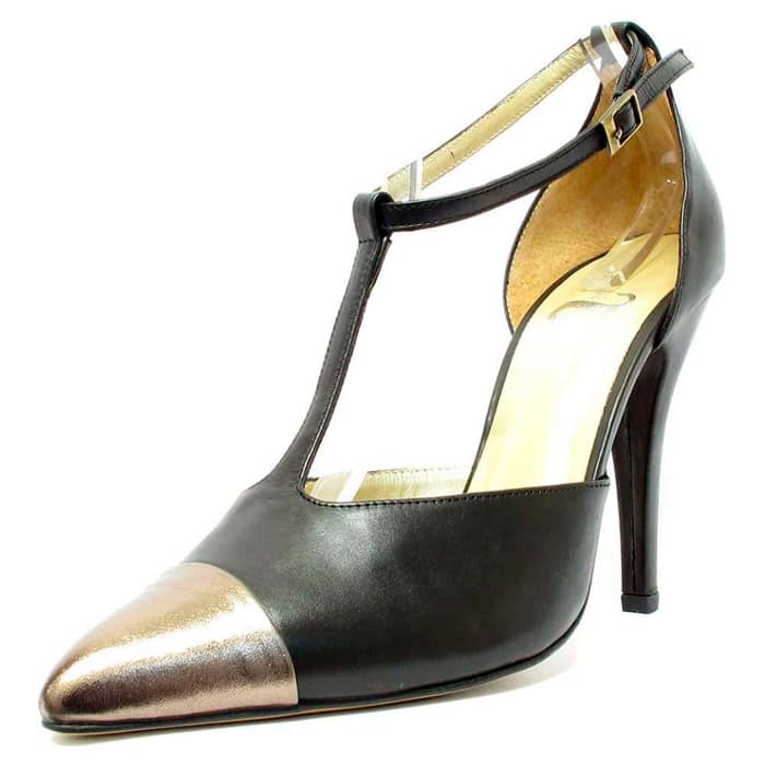 sandales femme grande taille du 40 au 48, cuir lisse metallise multicolore noir, talon de  9 cm et plus, de soiree tendance fantaisie, toutes saisons