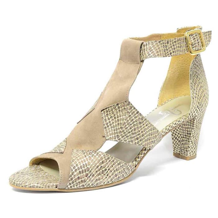 sandales femme grande taille du 40 au 48, python beige, talon de 7 à 8 cm, mode tendance sexy fantaisie, chaussures pour l'été