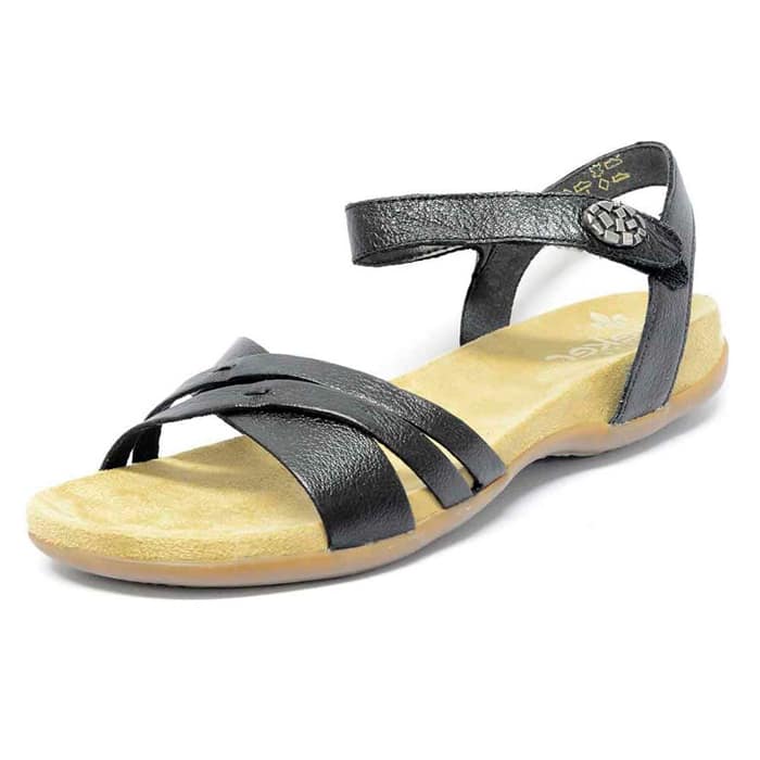 sandalettes femme grande taille du 40 au 48, cuir lisse noir, talon de 0,5 à 2 cm, sandales plates souples detente, chaussures pour l'été