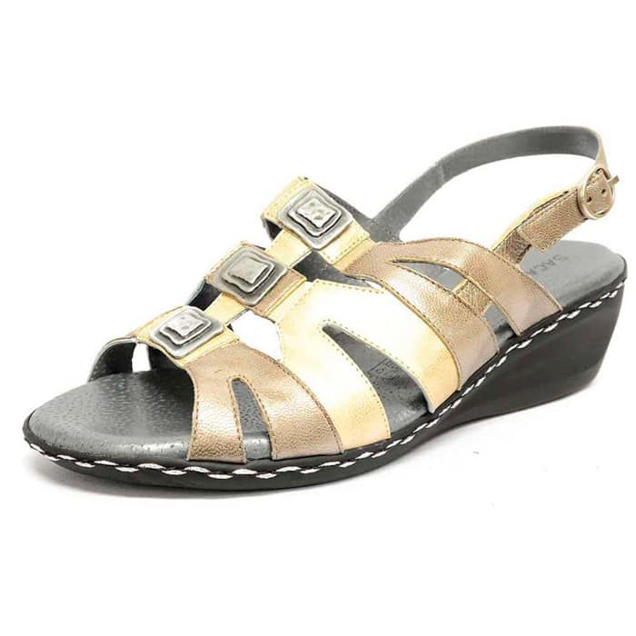 sandales femme grande taille du 40 au 48, cuir lisse beige, talon de 5 à 6 cm, souples confort detente talons compensés, chaussures pour l'été