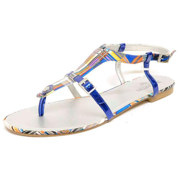 sandalettes femme grande taille du 40 au 48, vernis multicolore, talon de 0,5 à 2 cm, sandales plates, chaussures pour l'été