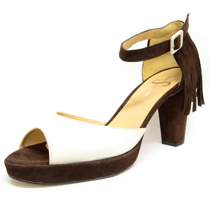 sandales femme grande taille du 40 au 48, velours beige marron, talon de  9 cm et plus, à patins sandales talons hauts fantaisie, printemps