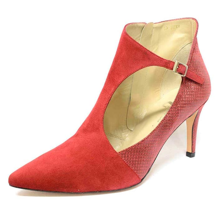 escarpins femme grande taille du 40 au 48, cuir lisse rouge, talon de  9 cm et plus, bout pointu escarpin talon haut ensemble sac chaussure fantaisie, toutes saisons