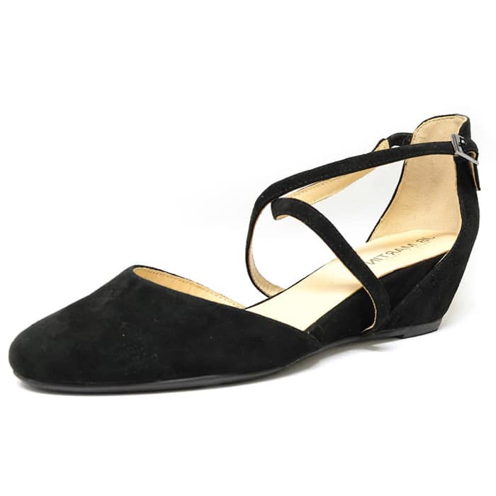 sandales femme grande taille du 40 au 48, velours noir, talon de 5 à 6 cm, mode habillee talons compensés, printemps