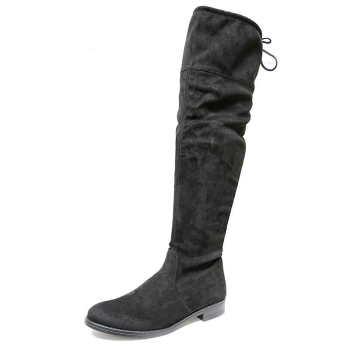bottes femme grande taille du 40 au 48, velours noir, talon de 0,5 à 2 cm, fantaisie, hiver