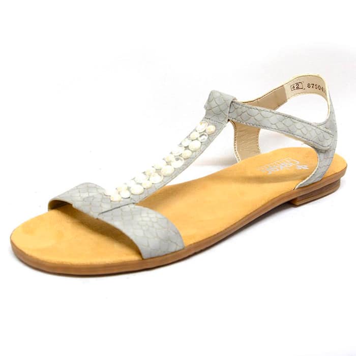 sandalettes femme grande taille du 40 au 48, ecailles gris, talon de 0,5 à 2 cm, sandales plates confort, chaussures pour l'été