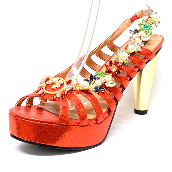 sandales femme grande taille du 40 au 48, brillant rouge, talon de  9 cm et plus, sandales talons hauts fantaisie, printemps