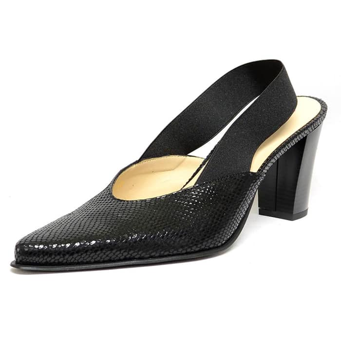 sandales femme grande taille du 40 au 48, brillant noir, talon de 7 à 8 cm, bout pointu habillee sandales talons hauts, chaussures pour l'été