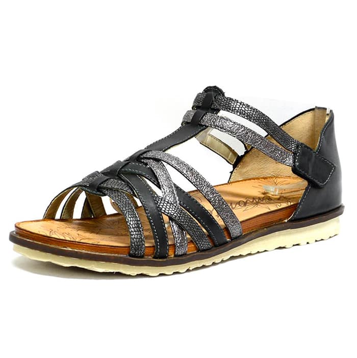 sandalettes femme grande taille du 40 au 48, cuir lisse gris metallise noir, talon de 0,5 à 2 cm, sandales plates confort detente, chaussures pour l'été