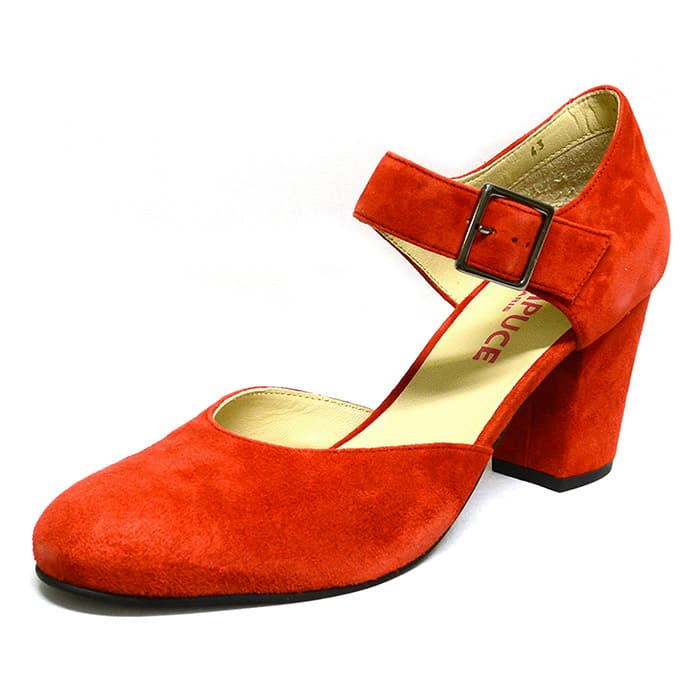 sandales femme grande taille du 40 au 48, velours rouge, talon de 7 à 8 cm, talon haut habillee sandales talons hauts, toutes saisons