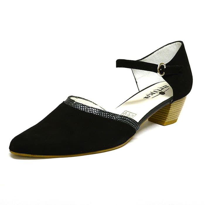 sandales femme grande taille du 40 au 48, velours noir, talon de 3 à 4 cm, bout pointu habillee detente, chaussures pour l'été