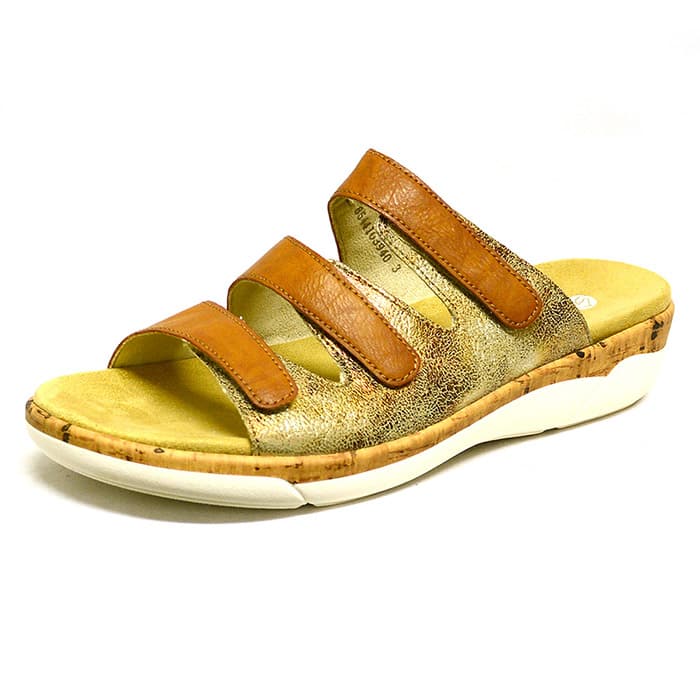 mules femme grande taille du 40 au 48, cuir lisse metallise, talon de 3 à 4 cm, plates sandales plates confort detente, chaussures pour l'été
