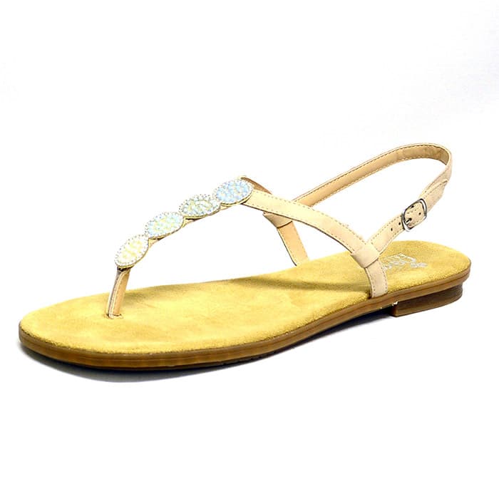 sandales femme grande taille du 40 au 48, nubuck beige, talon de 0,5 à 2 cm, plates sandales plates detente, chaussures pour l'été