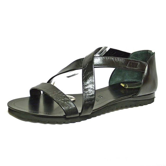 sandales femme grande taille du 40 au 48, brillant noir, talon de 0,5 à 2 cm, tendance plates sandales plates detente, chaussures pour l'été