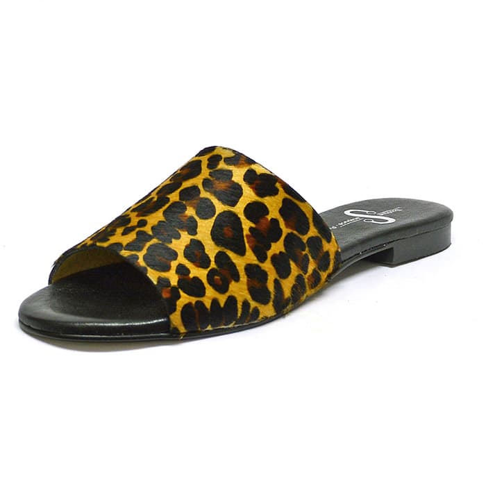 mules femme grande taille du 40 au 48, leopard multicolore, talon de 0,5 à 2 cm, plates sandales plates detente fantaisie, chaussures pour l&#039;été