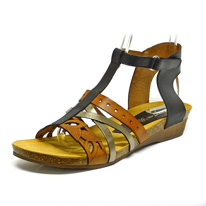 sandales femme grande taille du 40 au 48, cuir lisse multicolore noir, talon de 3 à 4 cm, mode detente talons compensés, chaussures pour l'été