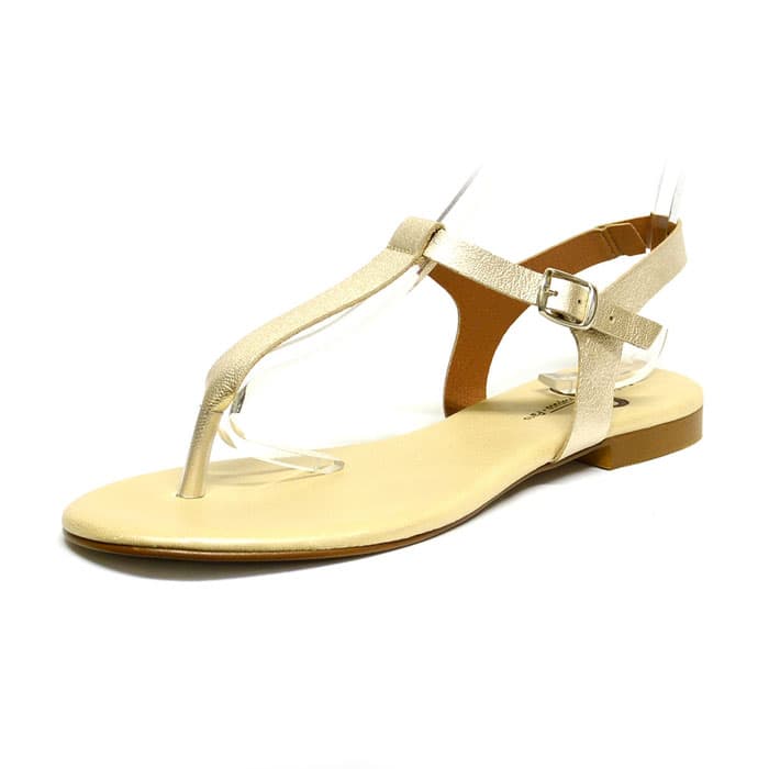 sandales femme grande taille du 40 au 48, cuir grainé metallise platine, talon de 0,5 à 2 cm, mode plates sandales plates detente, chaussures pour l'été