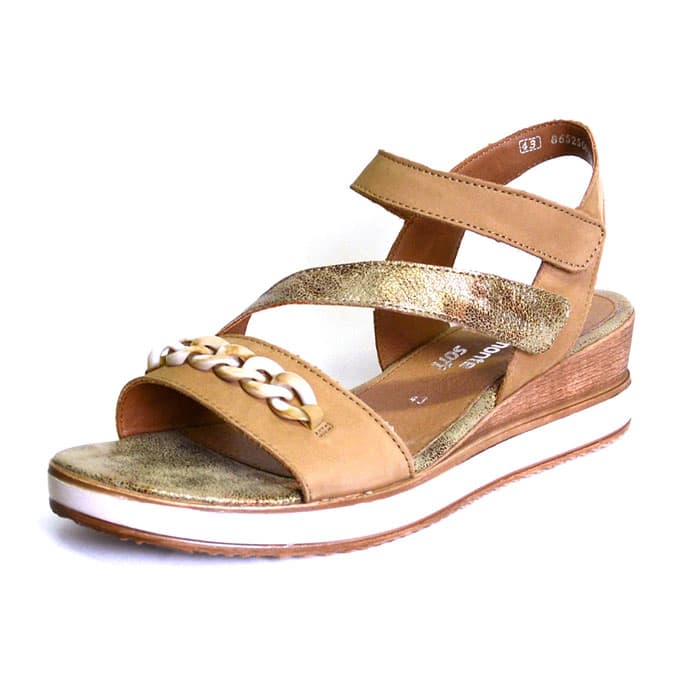 sandales femme grande taille du 40 au 48, métallisées beige bronze, talon de 5 à 6 cm, detente talons compensés, chaussures pour l'été