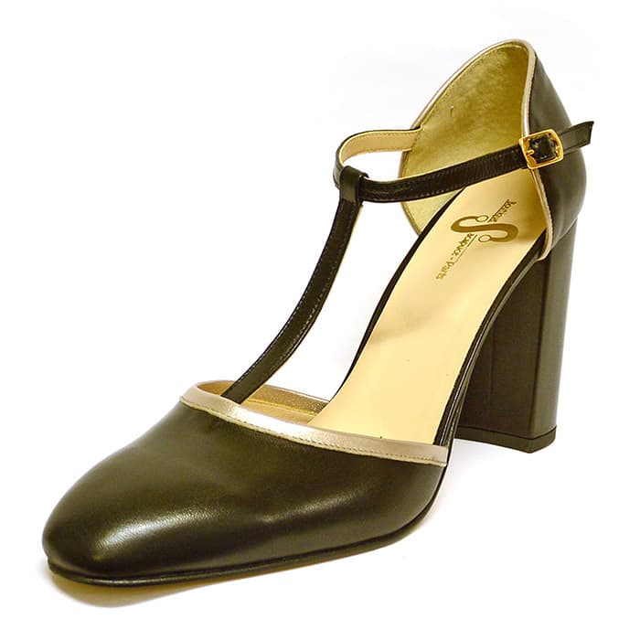 sandales femme grande taille du 40 au 48, cuir lisse noir, talon de  9 cm et plus, mode talon haut habillee sandales talons hauts, chaussures pour l'été