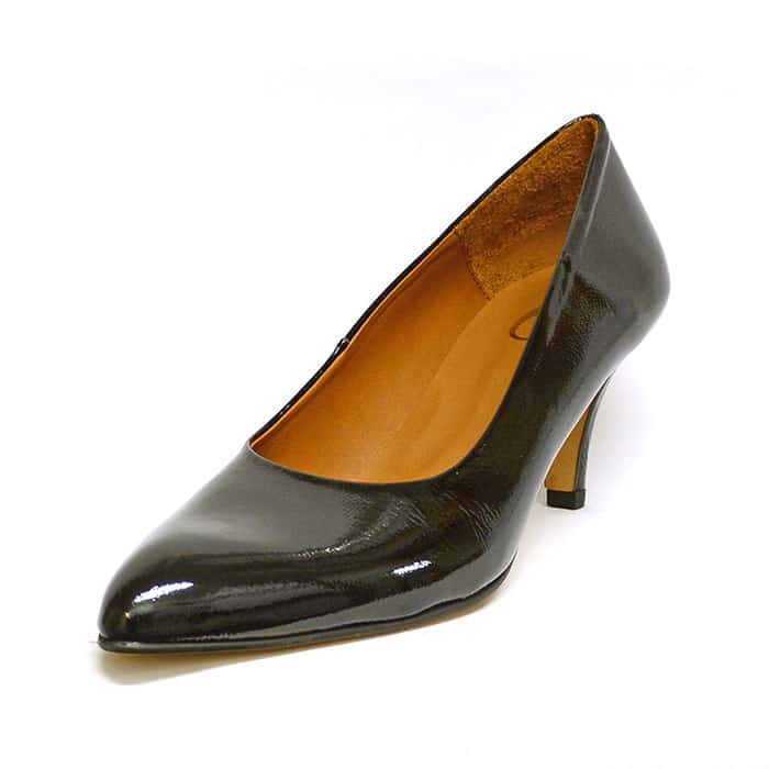 escarpins femme grande taille du 40 au 48, vernis noir, talon de 7 à 8 cm, bout pointu escarpin talon haut habillee ensemble sac chaussure, toutes saisons