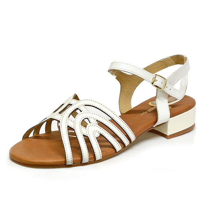 sandales femme grande taille du 40 au 48, vernis blanc, talon de 0,5 à 2 cm, sandales plates, chaussures pour l'été