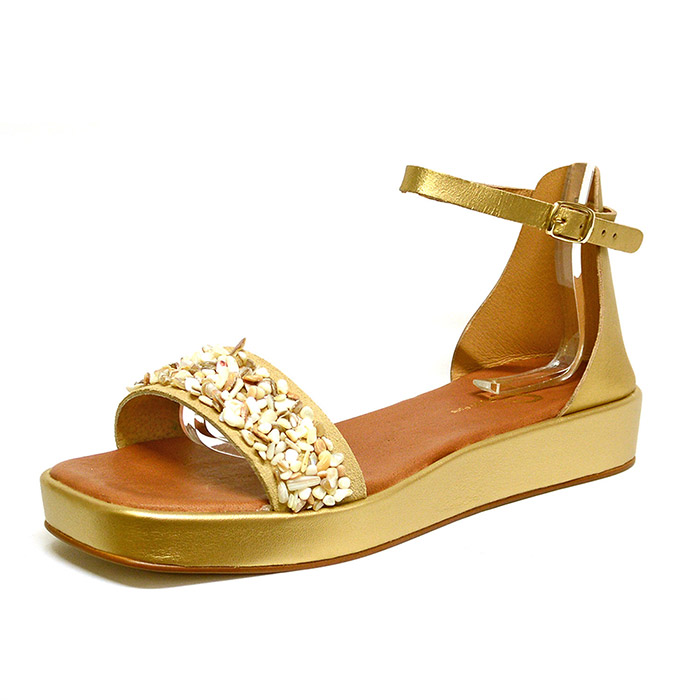 sandales femme grande taille du 40 au 48, cuir lisse platine, talon de 3 à 4 cm, mode detente talons compensés fantaisie, chaussures pour l'été