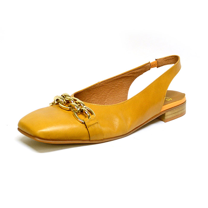 sandales femme grande taille du 40 au 48, cuir lisse jaune, talon de 0,5 à 2 cm, habillee sandales plates souples, chaussures pour l'été
