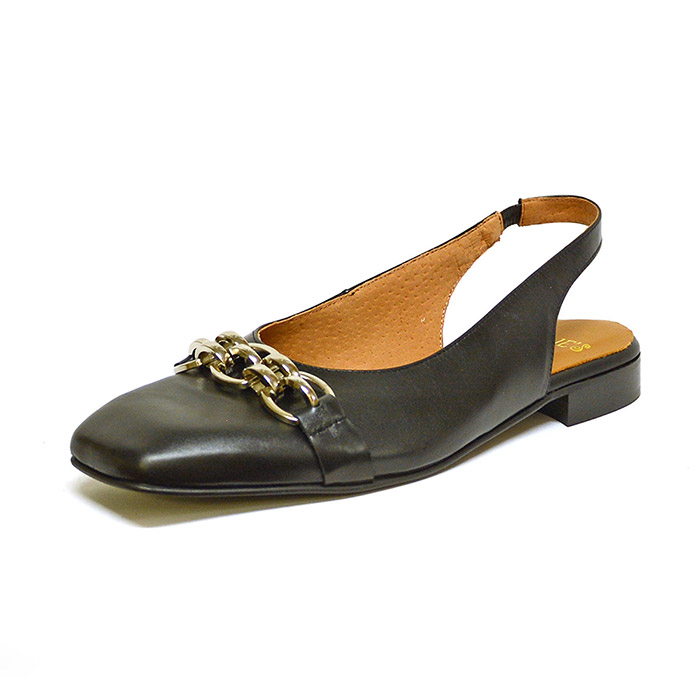 sandales femme grande taille du 40 au 48, cuir lisse noir, talon de 0,5 à 2 cm, habillee souples detente, chaussures pour l'été